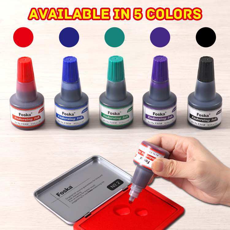 assorted color 30ml stamp pad ink