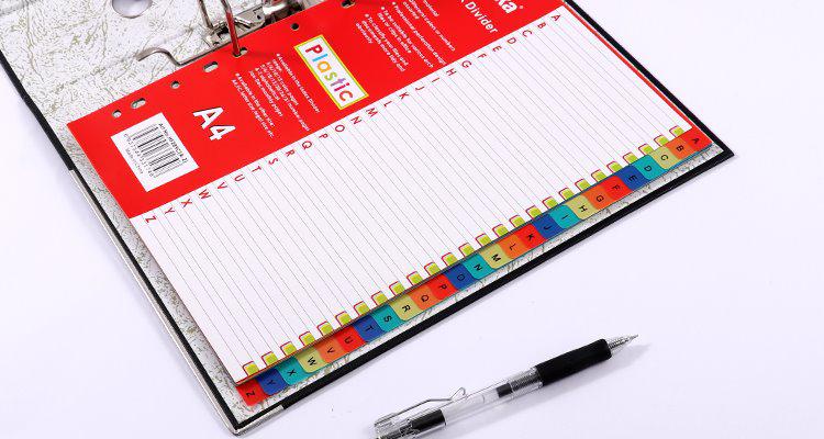 26-tab Plastic File Divider