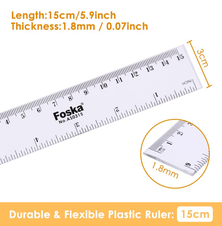 15 CM Plastic Ruler