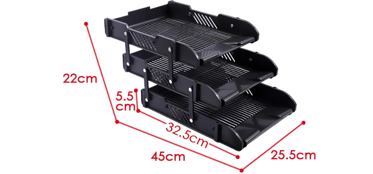 Large Capacity 3-layer office tray