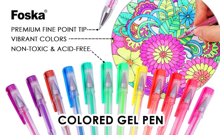 neon color gel pen