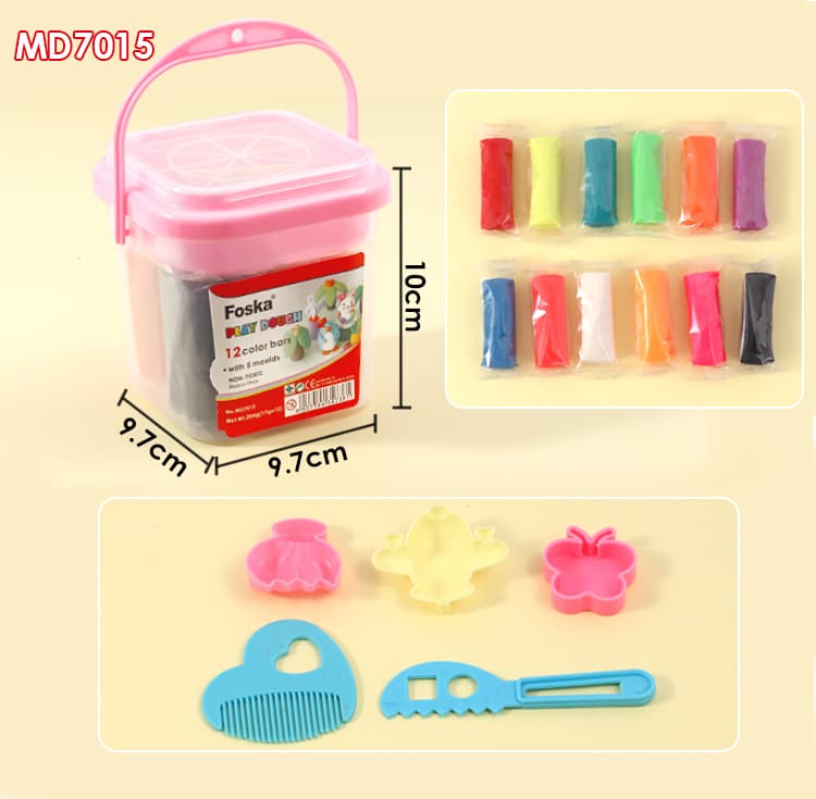 6 Colors Kids Play Dough Set 