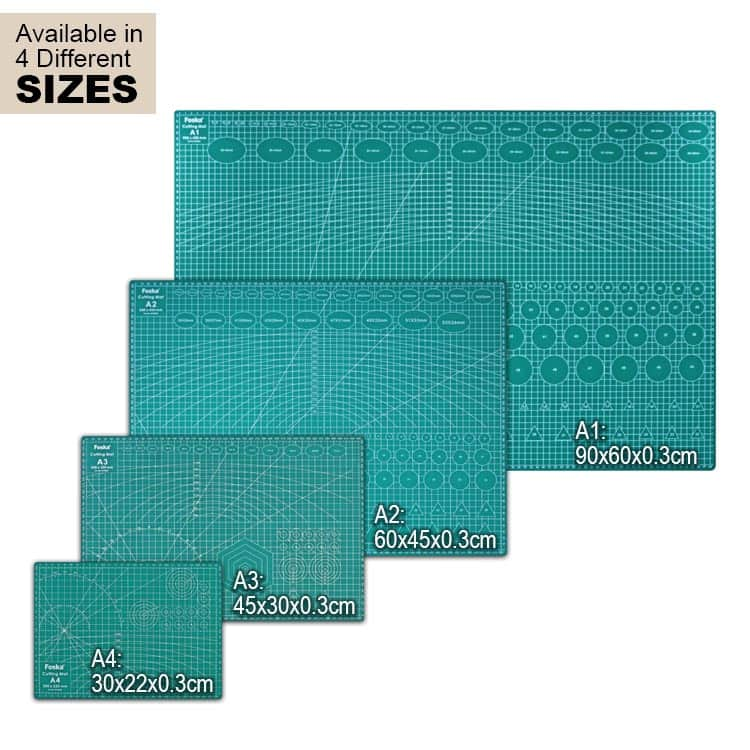 Durable Non-Slip 3mm Thick Professional Gridded Rotary Mat