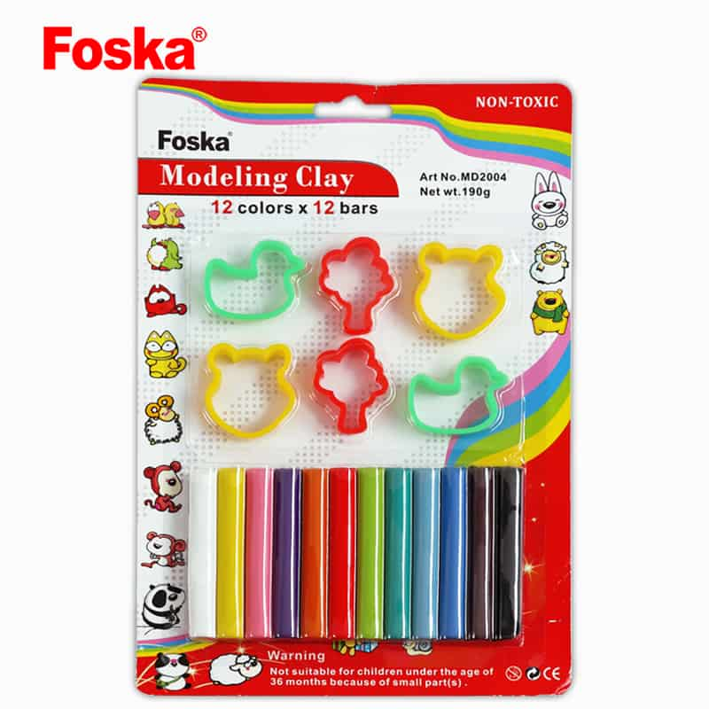 Foska 12 colors modelling clay