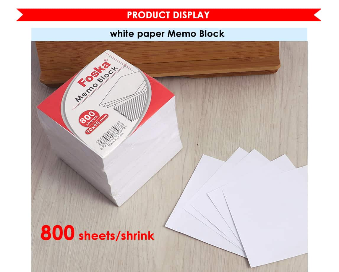 white paper memo pads