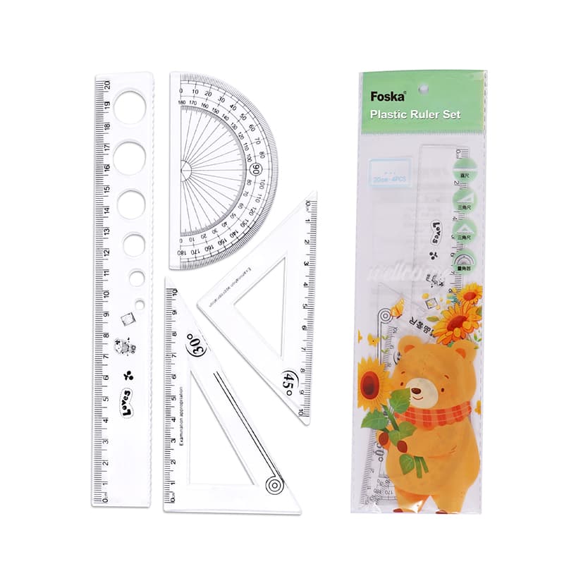 20CM Transparent Plastic Ruler