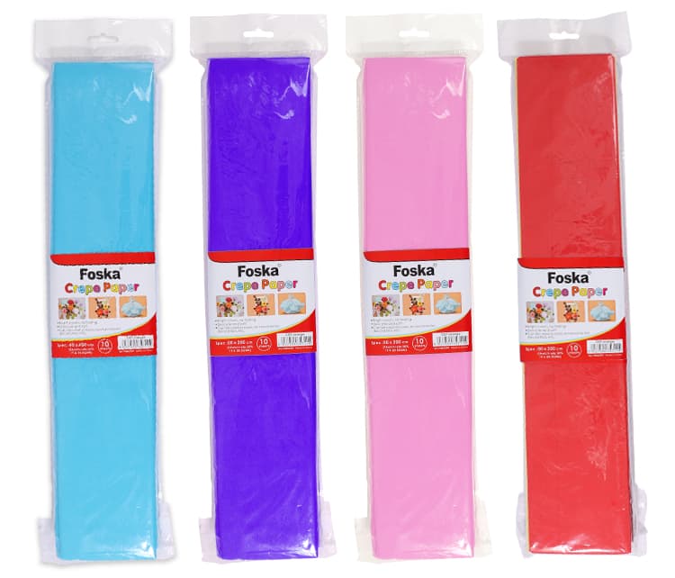 10 colors crepe paper