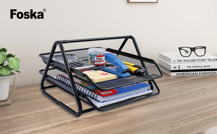 2-layer metal document tray