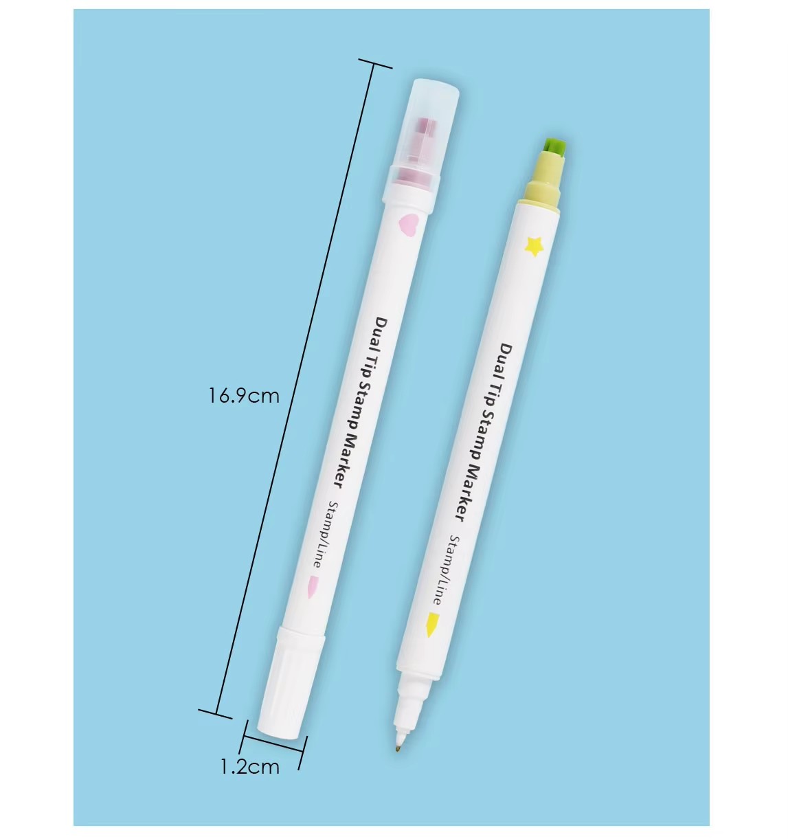 Stamp Dual Tip Color Marker Pen