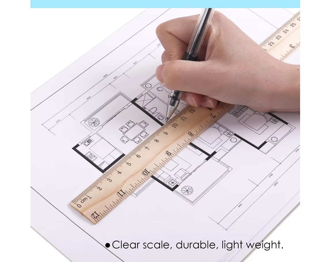 Wood Ruler 30cm