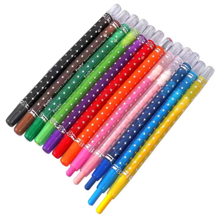 12 Colors Twistable Crayons