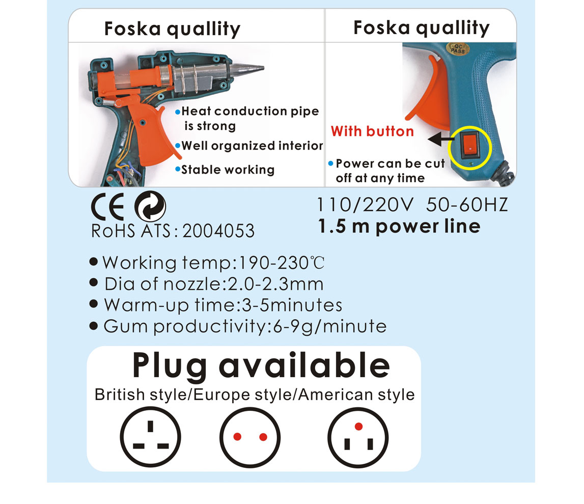 glue gun for indoor use