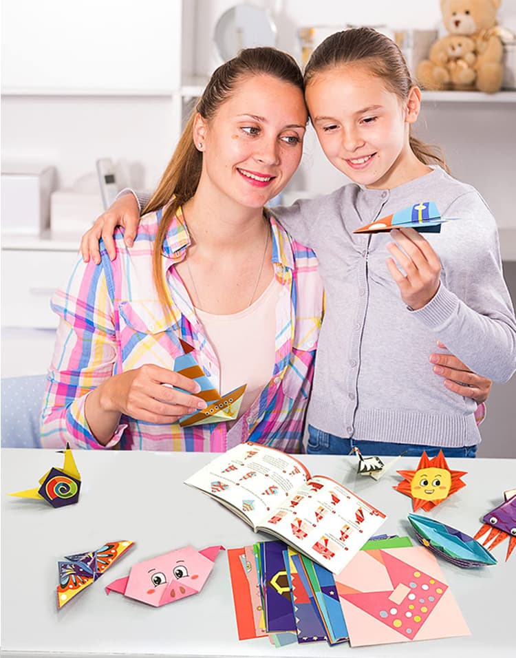 Colorful origami for craft