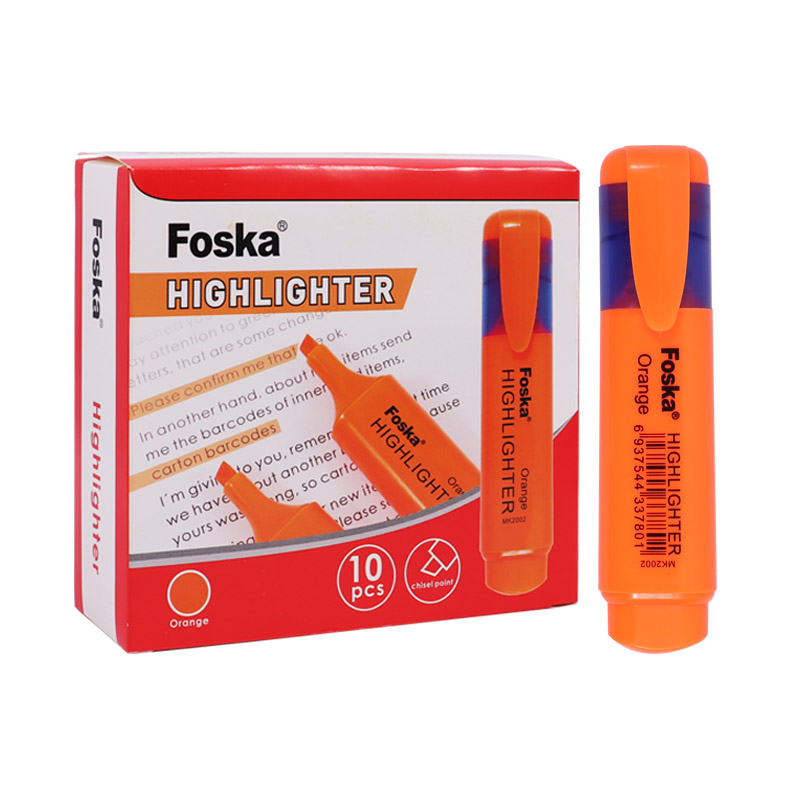 orange highlighter pen