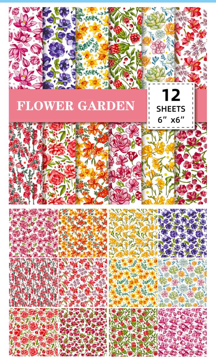 Different Style Scrapbook Paper