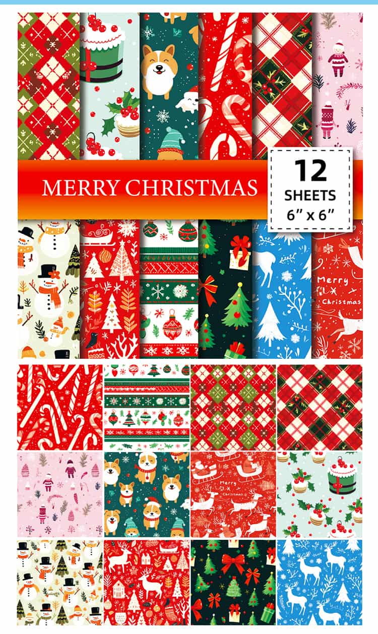 Christmas Scrapbook Paper 