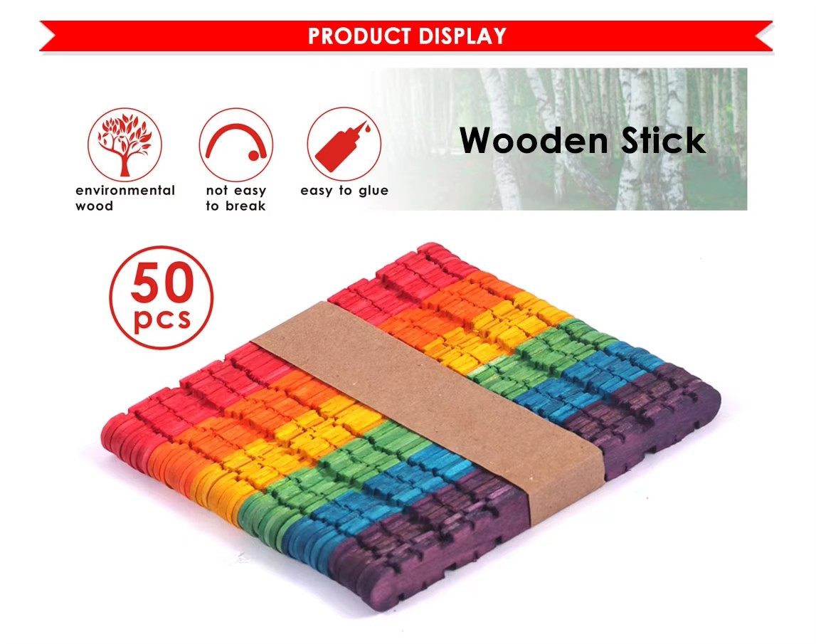 colorful wooden stick