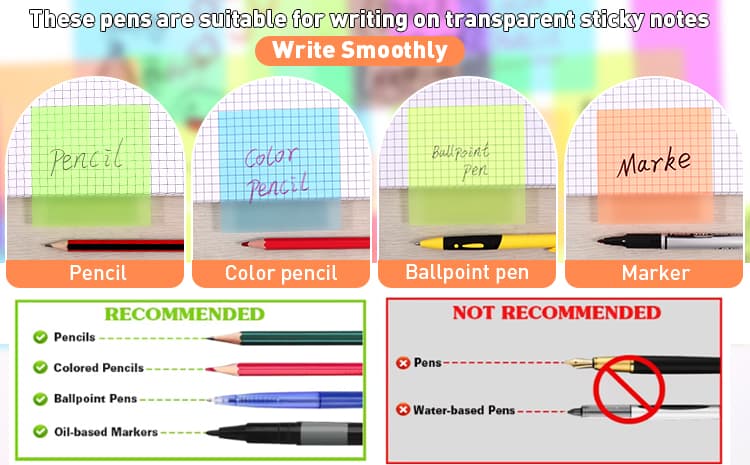 Sticky Notes Clear Memo Pad