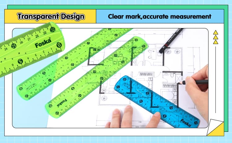 Transparent Flexible Combo Ruler Set
