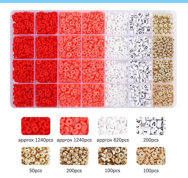 Assorted Colors Clay Beads