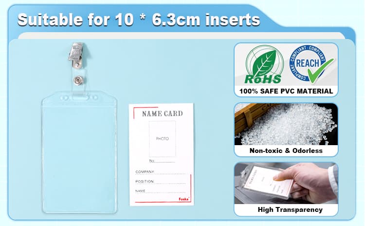 Name Badge with Metal Clips Name Badge with Metal Clips