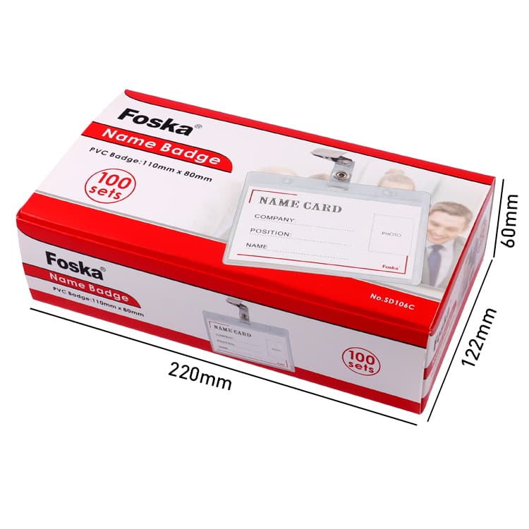 Durable PVC ID card holder