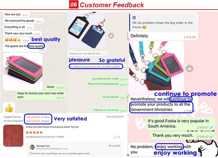 Feedback for PU Badge Holder Feedback for PU Badge Holder