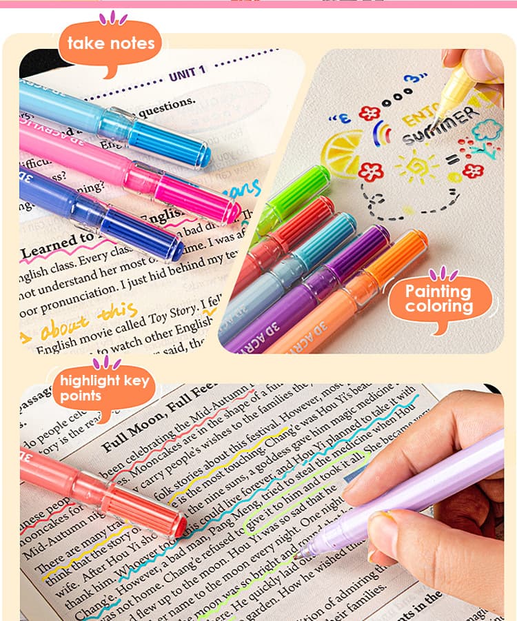 12 colors acrylic marker 12 colors acrylic marker