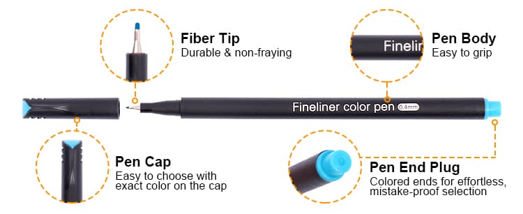 Colored Fineliner Pens