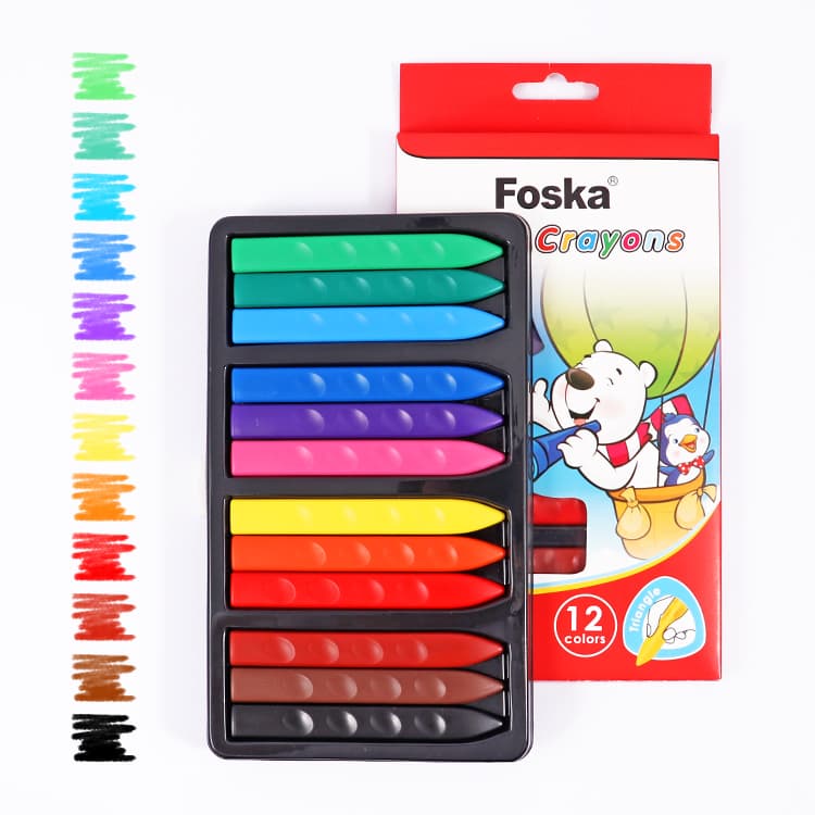 12 colors Plastic Crayons