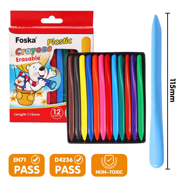 Plastic Crayons in Bright Colors