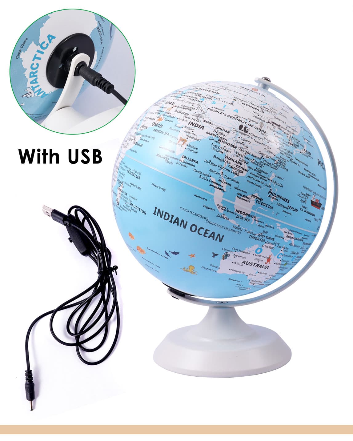 Rotating World Globe